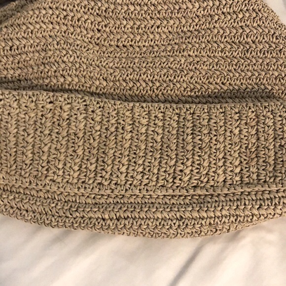 Eddie Bauer Woven Straw and Leather Tote - Picture 8 of 16